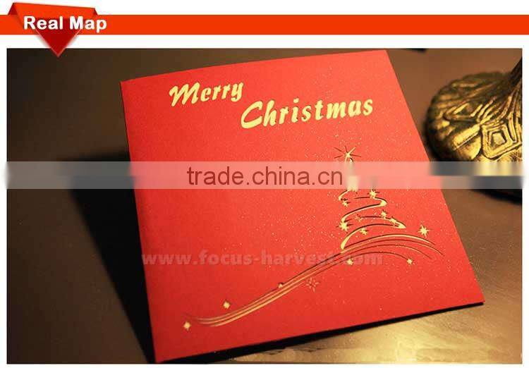 3D Handmade greeting card Christmas castle card Creative hot holiday greeting cards