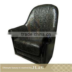 JS01-24 four seats sofa with solid wood real leather in living room from JL&C luxury furniture new design (China supplier)