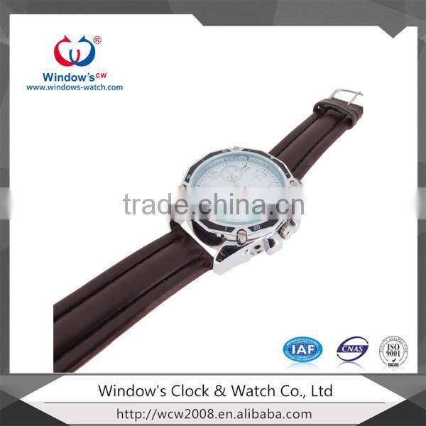 classical debossed logo leather Watch box/customize leather watch case