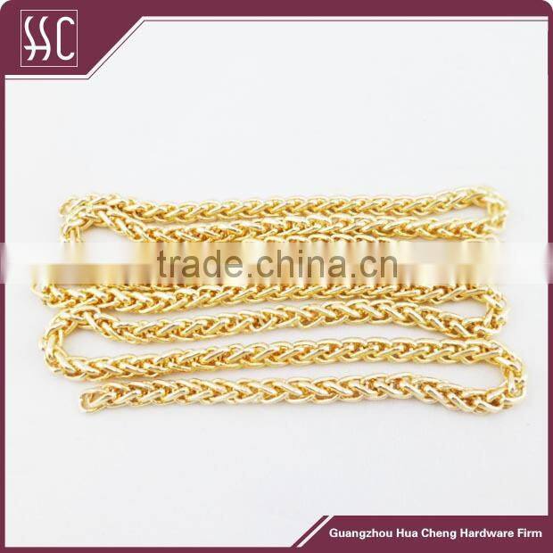 Classical Shiny gold handbag chain decorative metal chains for bag