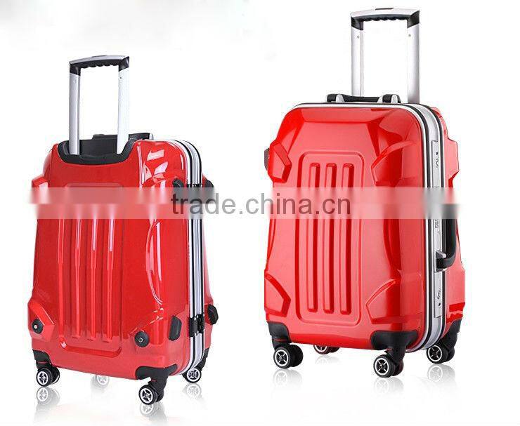 2014 china alibaba New design bumblebee luggage set,yellow aluminum frame luggage trolley,20"+24"+28" size travel luggage