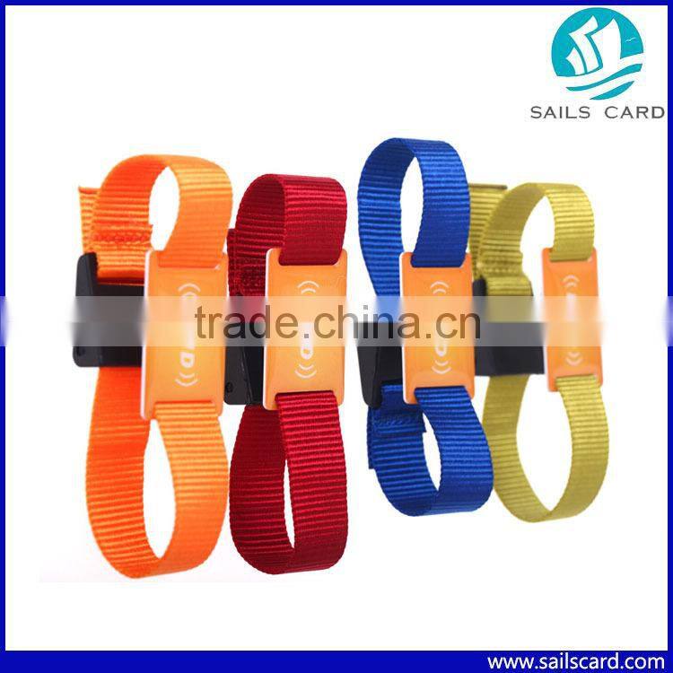 Proximity rfid nylon wristband Smart bracelet with custom logo