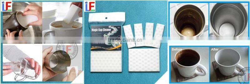 Eco-friendly melamine cleaning sponge cup scrubber