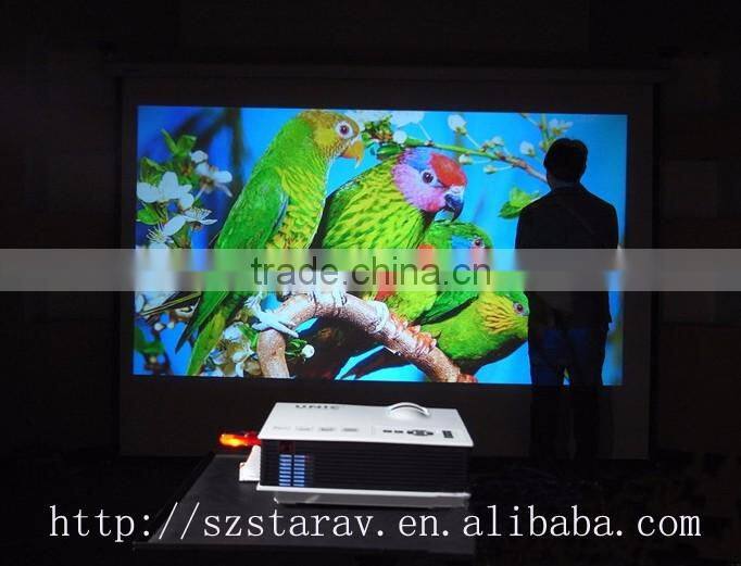 Portable Full HD 800 lumens UC40 LED Mini UNIC Projector Home Cinema Business HDMI AV SD 1080P + US/EU Plug Power Cable
