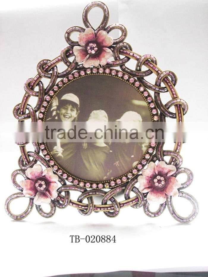 Antique metal zinc alloy classical photo frame home decorative