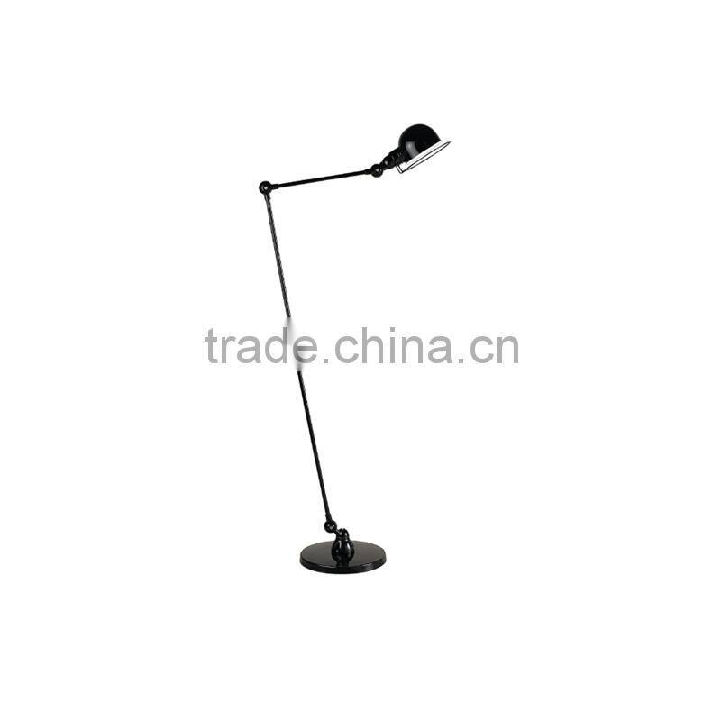 decoration modern Iron black room floor lamp with shelf