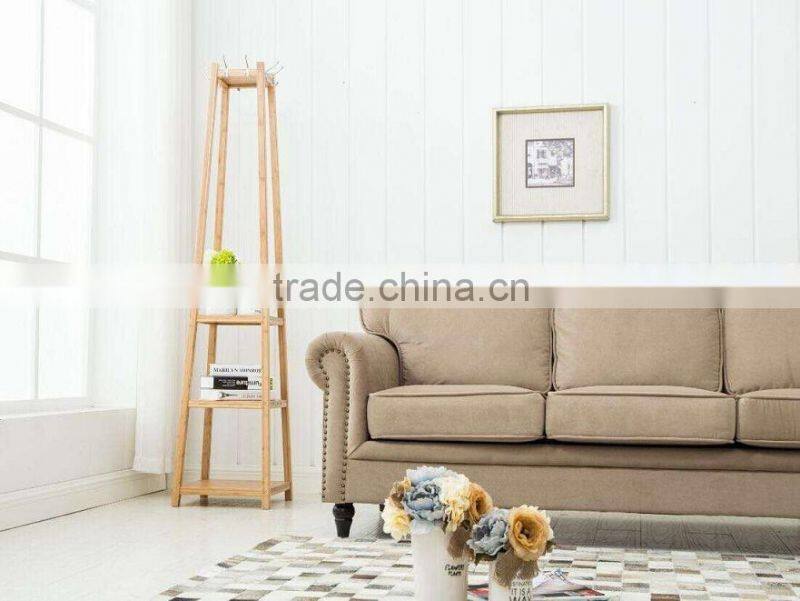 Bamboo clothing display rack