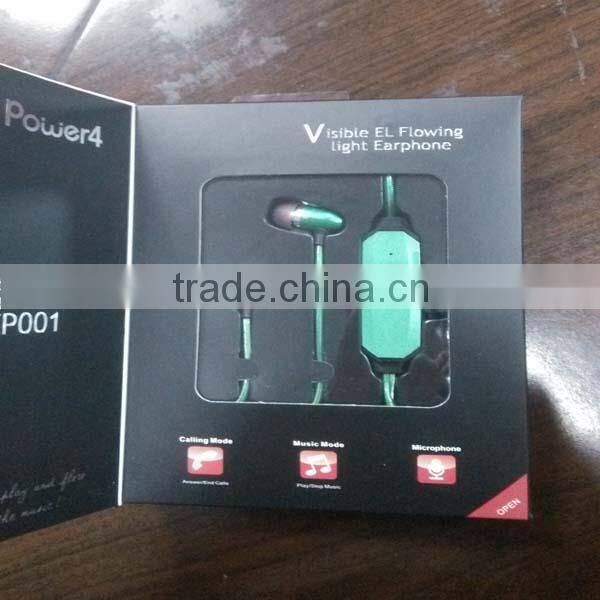 EL Light Hands Free With MIC Earphones