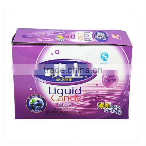 Yummy pillow-shaped hard candy/multi-flavor liquid candy fresh spray VC-L053