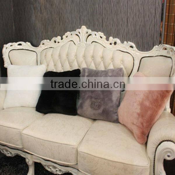 Hot Sale 30cm*30cm Rabbit Fur Pillow Fur Cover