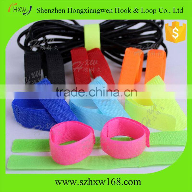 20*180mm custom colored reusable hook loop cable straps