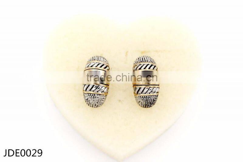 New fashion2016 wholesale Juyuan Double color plated whole sales earrings