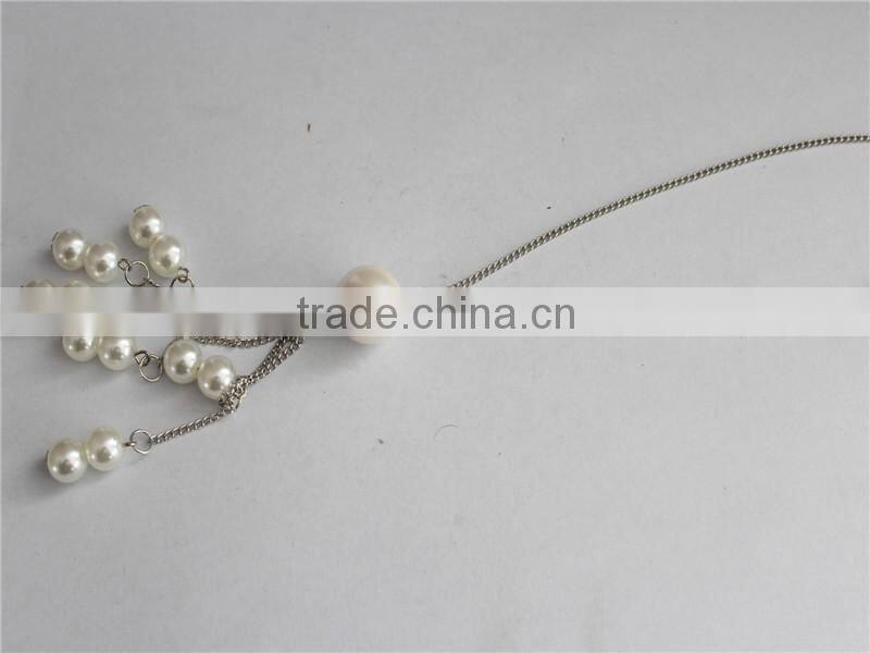 Cheap price Fashion jewelry beaded necklace wholesale, white pearl necklace jewelry