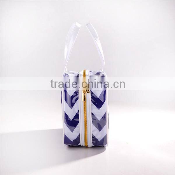 Travel waterproof PVC zipper makeup cosmetic bag