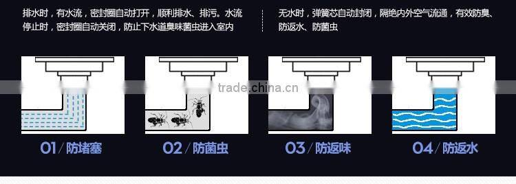 LABRAZE LE8504N washing machine copper wire drawing brass floor drains with connector