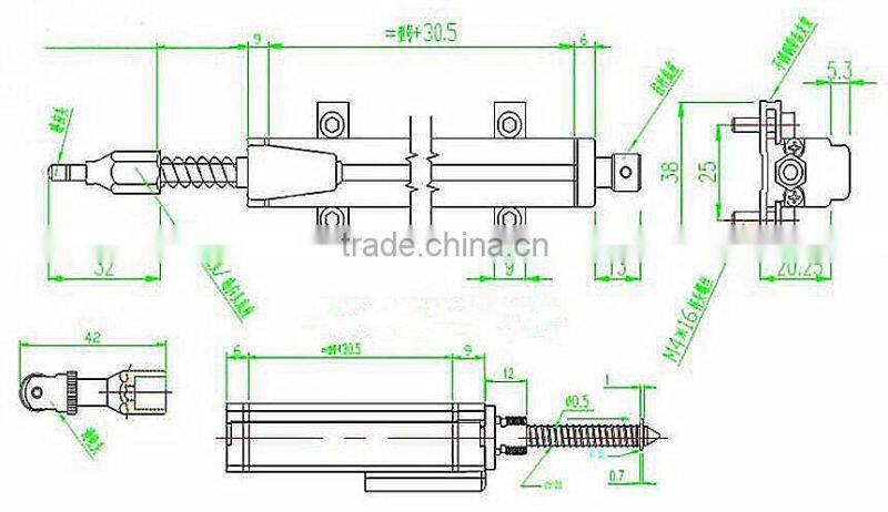 25mm high-precision automatic recovery linear position sensor