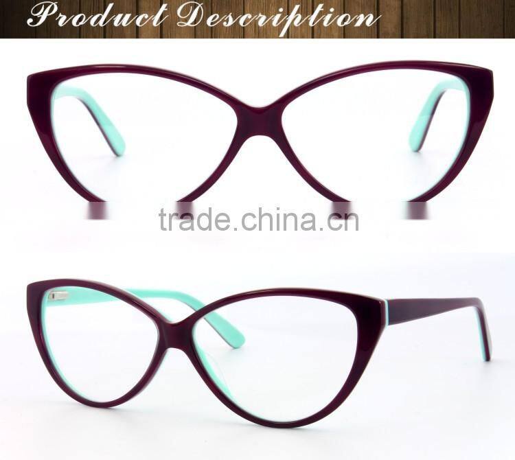 Purple Cat Eye Acetate New Model Optical Frame