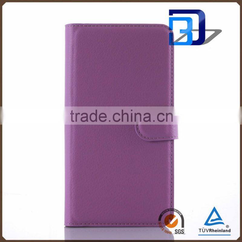 New PU leather with card slots stand flip wallet case for Lenovo Vibe X3 Lite A7010