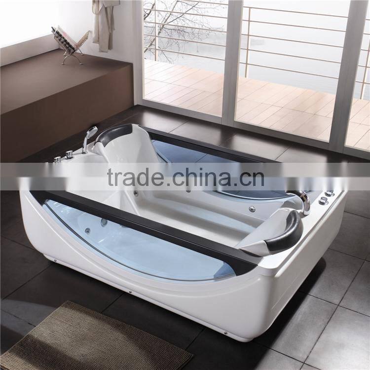 Square whirlpool massage bathtub for hotel bathroom