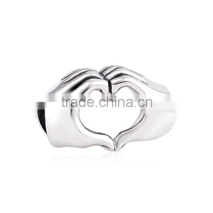 free samples 925 sterling silver heart charm italian blank charm