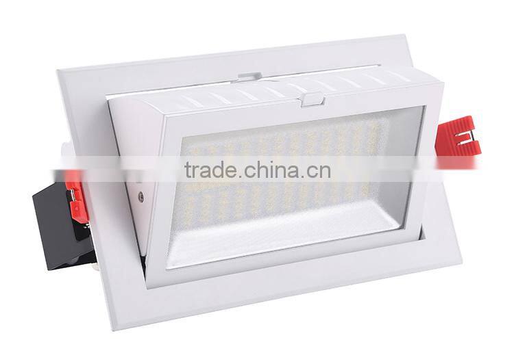 5 years warranty adjustable downlight 60w rectangular downlight 100lm/w