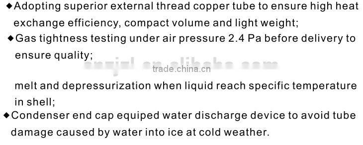 High tech low cost heat exchanger for water cooled condenser