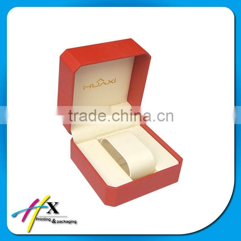 recycled fancy paper covered plastic watch box with customer logo