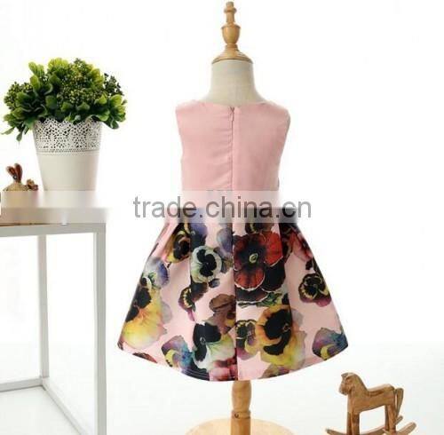 2016 baby flower butterfly ready made kids dress original selling summer new design kids dress
