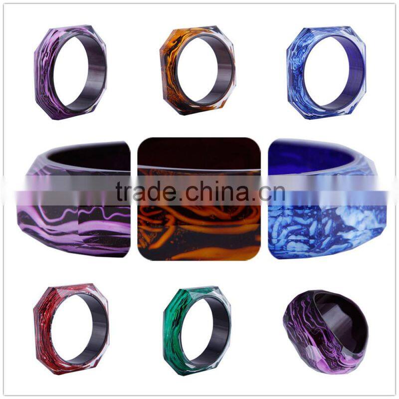 Newest handmade customized forever natural dried flower resin bangle for women gift