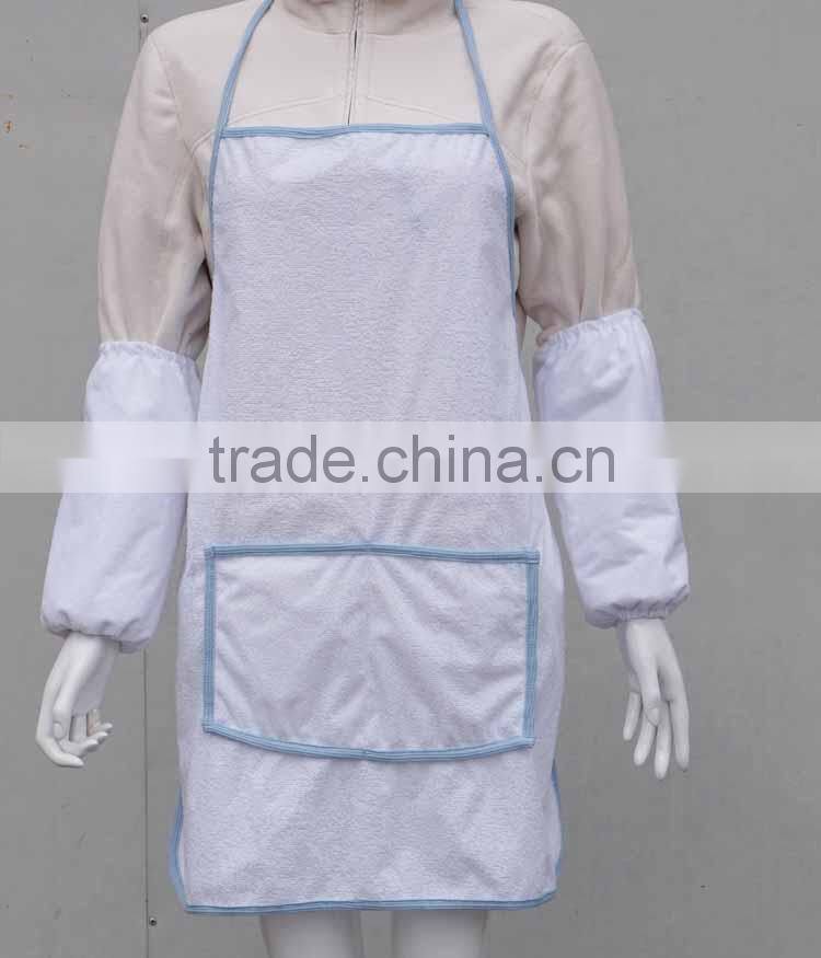 Real Picture China Custom Plain 100% Cotton Terry Waterproof Kitchen Apron