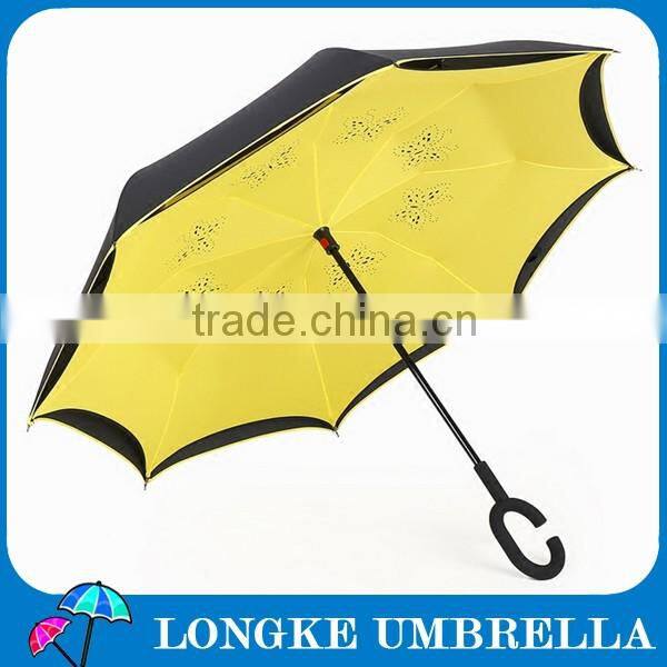 double layer butterfly style convenient inverted umbrella