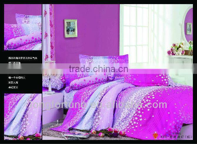luxury reactive printed four pieces bedding set
