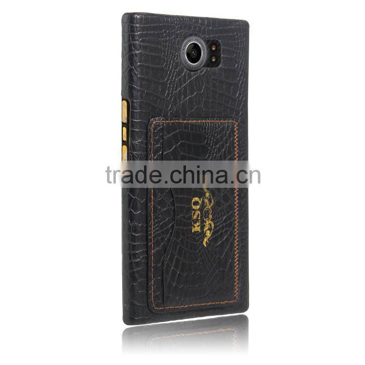 Wholesale Croco PU Leather Housing Case for Blackberry Priv White Cell Phone Casing