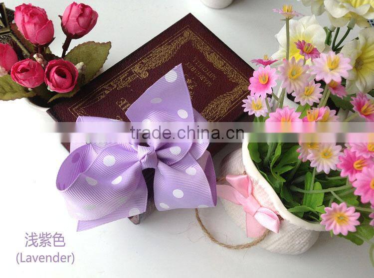 Polka Dots Baby Bow Ties Grosgrain Ribbon Baby Hair Bow