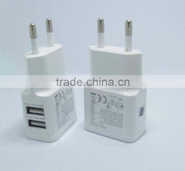 2.1A Dual 2 Ports USB EU USA Wall Charger Adapter for Samsung for iPhone for HTC for MOTO Perfect