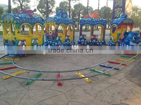 Theme park kids game equipment electric track train for children sale