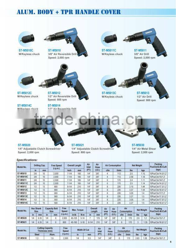Sumake 3/8" industrial composite reversible air drill
