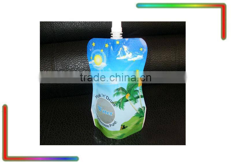 liquid stand up pouch with spout