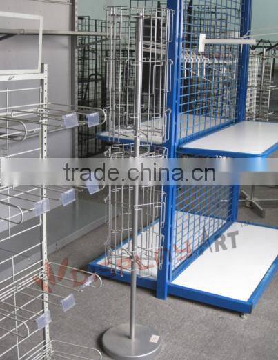 Modern wire three tier newspaper display rack