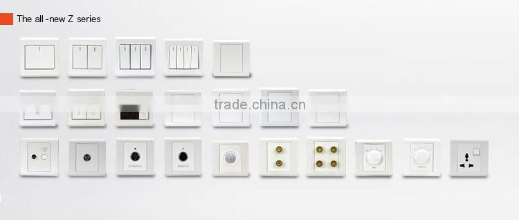High quality frosted faceplate PC white two gang Audio wall socket