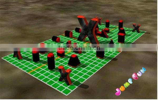 6man standard Paintball Obstacle Field with 15pcs inflatable bunkers