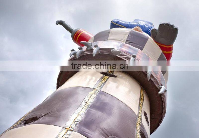 kid inflatable climb wall with pirate theme