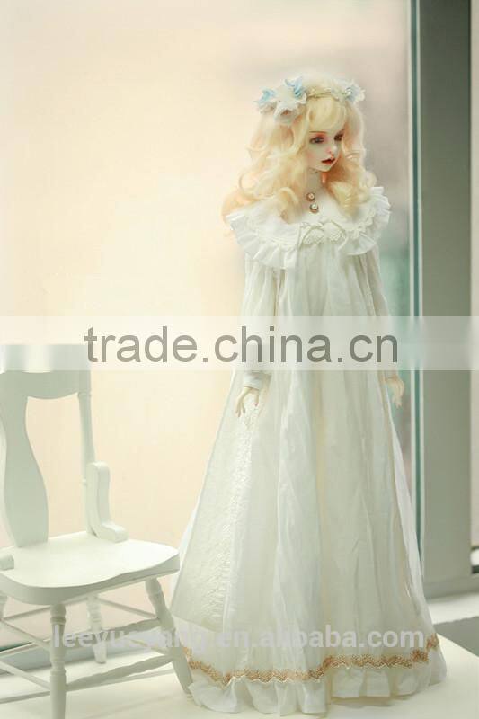 Heat resistant medium blonde curly 1/3 1/4 1/6 BJD doll wigs