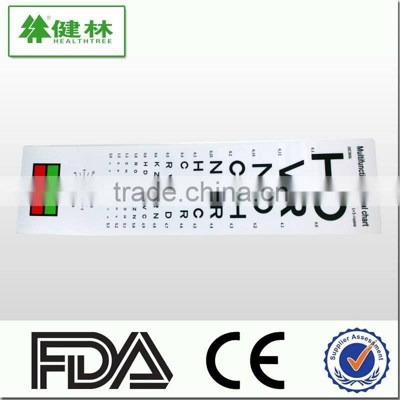 professional visual acuity chart with all Engish letter and aluminum frame