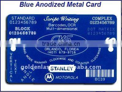 Fiber laser marking machine for anodized metal card