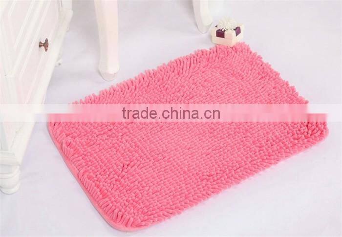 loop pile polyester chenille bath rug