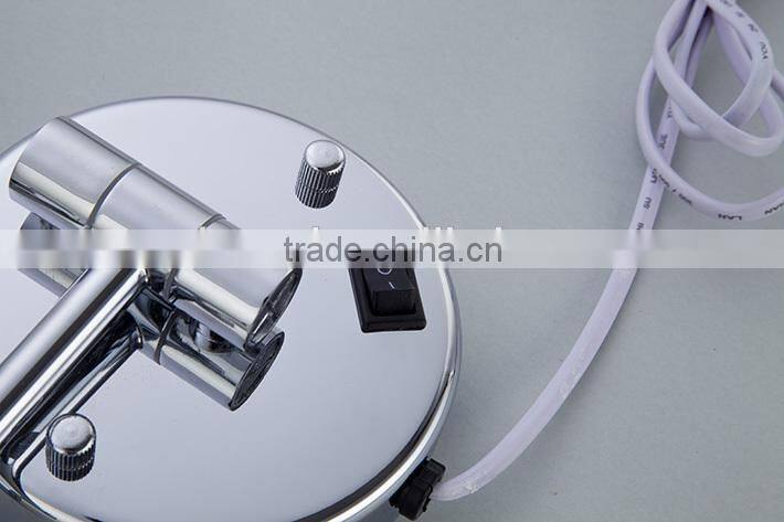 Metal Double Sides LED light 8 inch 3x magnification bathroom mirror