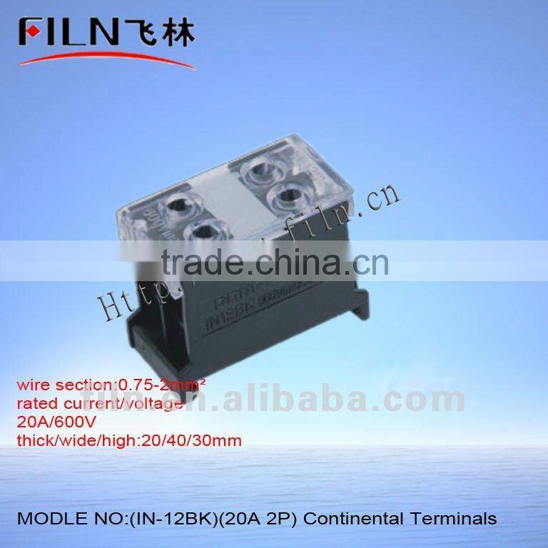 telecom terminal block IN-12BK 20A 2P
