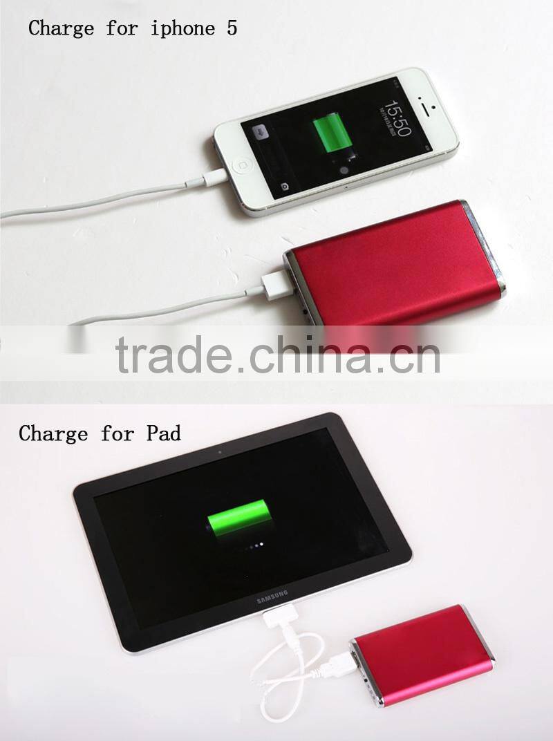 universal portable mobile charger,ultra slim USB power bank,external battery charging station