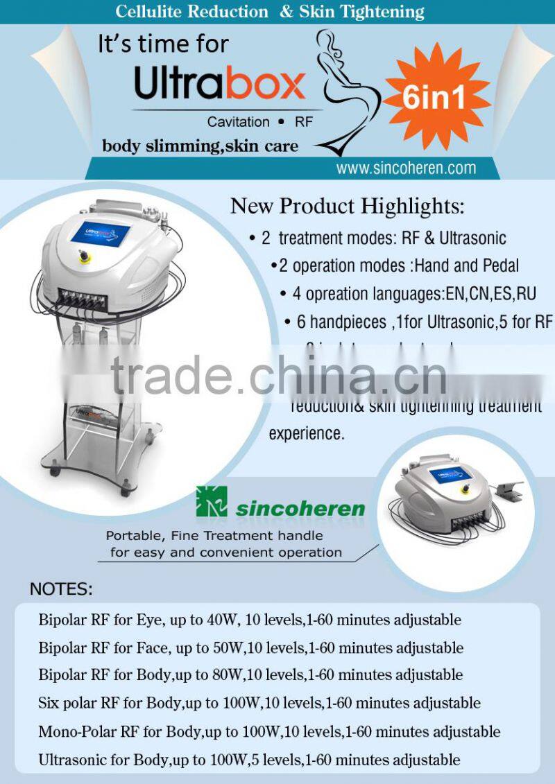 Ultrabox slimming body shaping cavitation and RF machine
